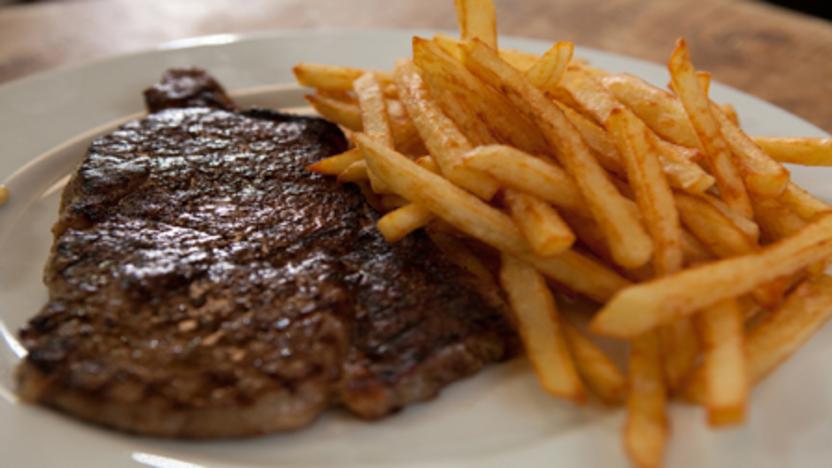 steak and chips